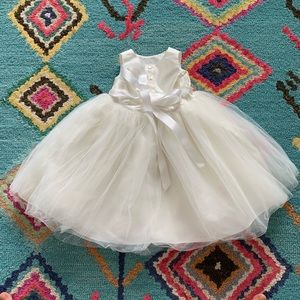 David’s Bridal Ivory Flower Girl Dress